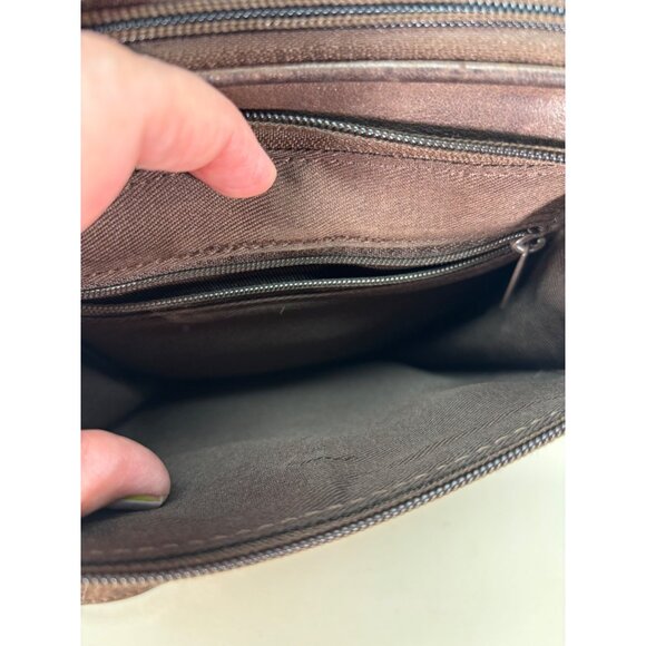 Vintage Fossil Pebbled Brown Leather Crossbody Bag - Picture 3 of 16